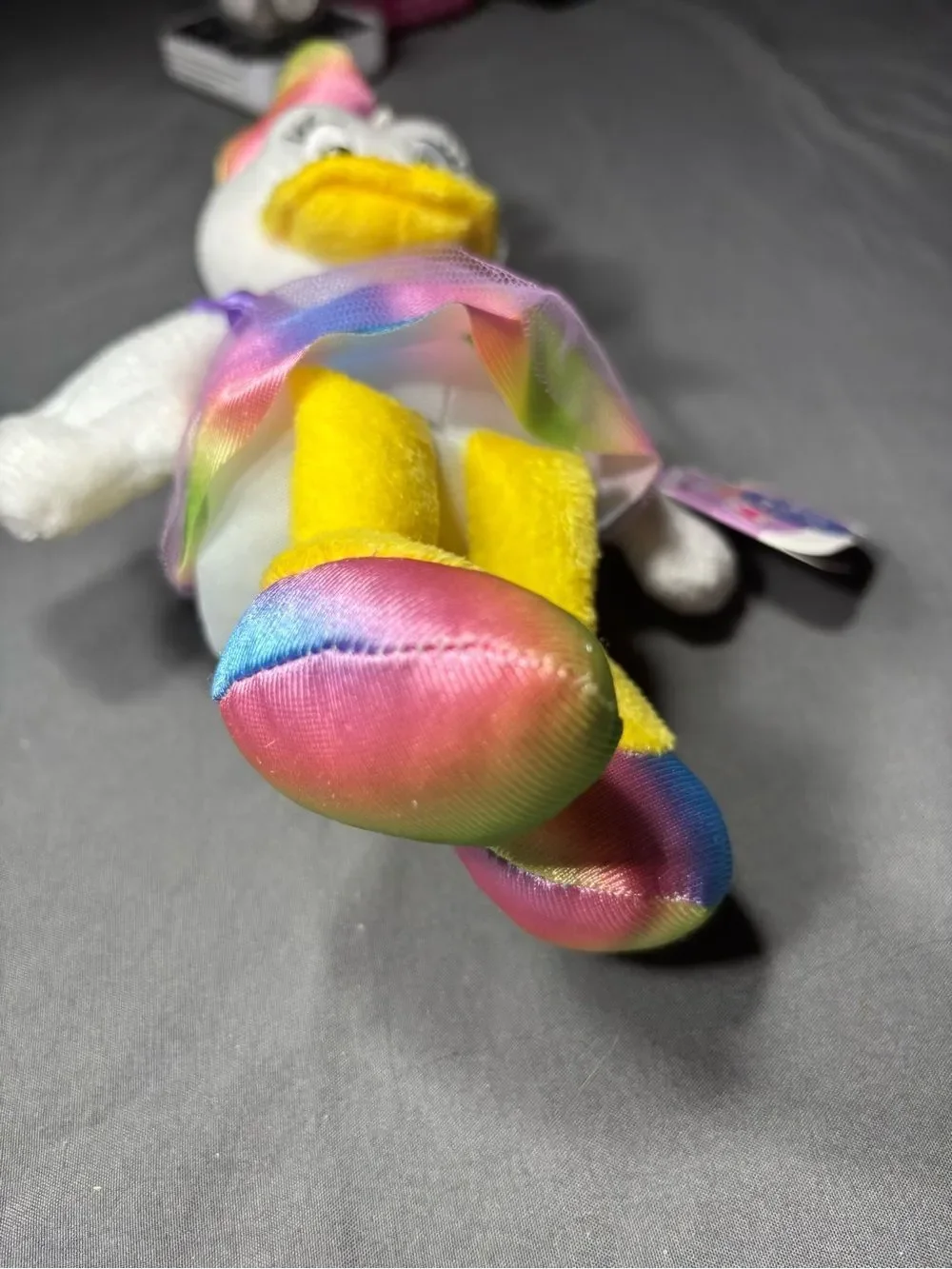 New Disney Daisy Duck Unicorn Plush Toy - White & Rainbow
